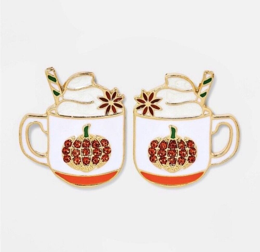 Sugarfix Baublebar Pumpkin To Talk About Spice Coffee Stud Earrings